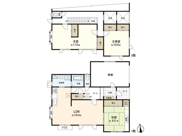 あいの里1条4丁目 戸建 間取図(平面図)