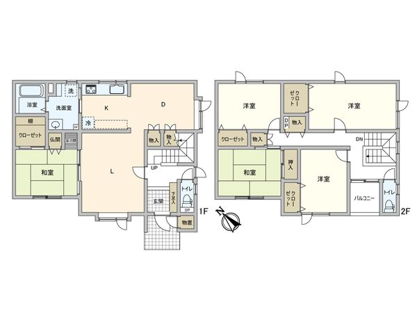 新琴似9条8丁目 戸建 間取図(平面図) 新琴似9条8丁目 戸建 間取図(平面図)