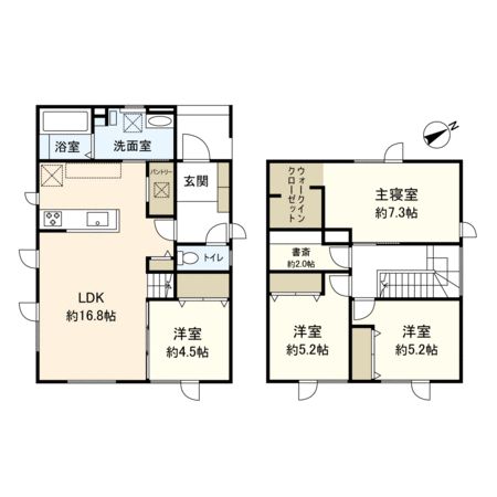 東茨戸3条1丁目 戸建 間取図(平面図) 東茨戸3条1丁目 戸建 間取図(平面図)