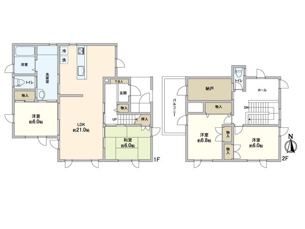 あいの里2条4丁目 戸建 間取図(平面図)