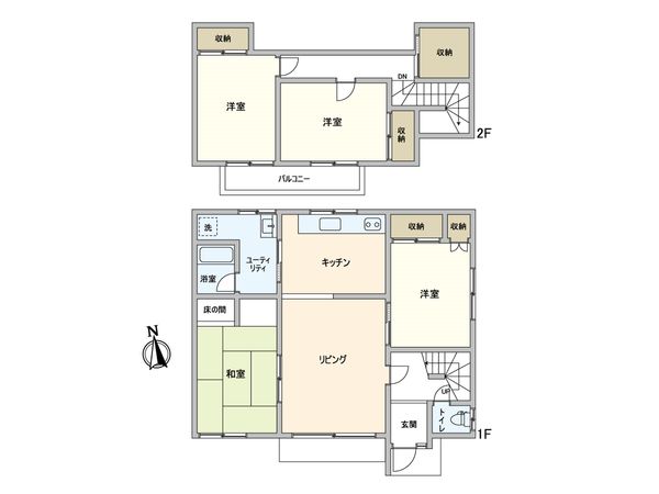 屯田5条5丁目 戸建 間取図(平面図) 屯田5条5丁目 戸建 間取図(平面図)