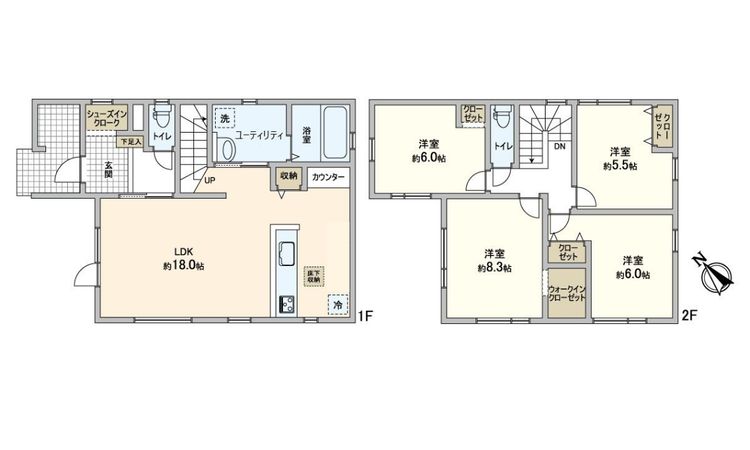 新琴似3条6丁目 新築戸建 間取図(平面図) 新琴似3条6丁目 新築戸建 間取図(平面図)