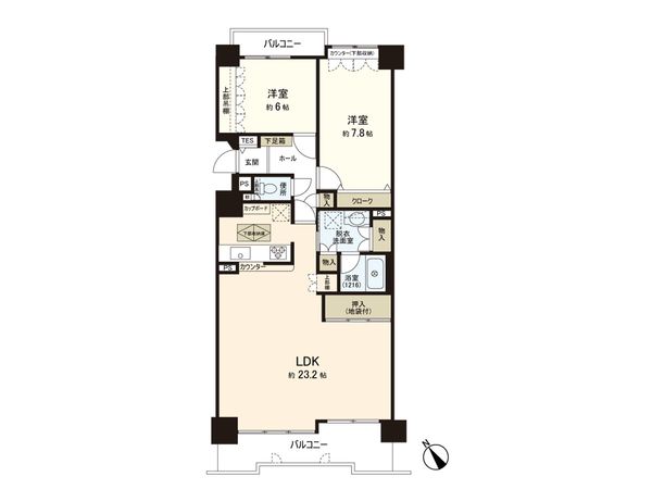 ラポール南麻生 間取図(平面図) ラポール南麻生 間取図(平面図)