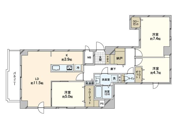 アルファコート麻生 間取図(平面図) 間取図(平面図)