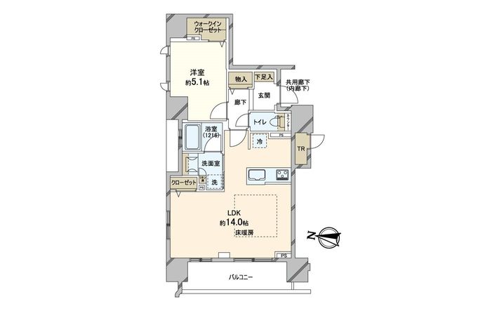 レーベン北24条THE RESILIA 間取図(平面図)
