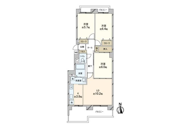 メゾンドルチェ二十番館 間取図(平面図)