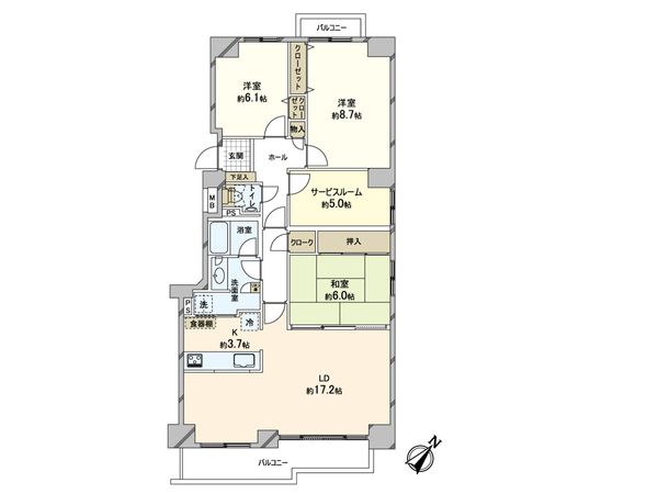 Sタウン B棟 間取図(平面図)