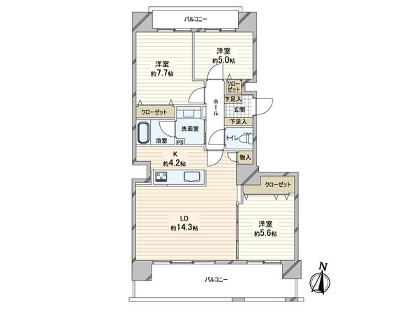プレステージ北20条創韻 間取図(平面図) プレステージ北20条創韻 間取図(平面図)