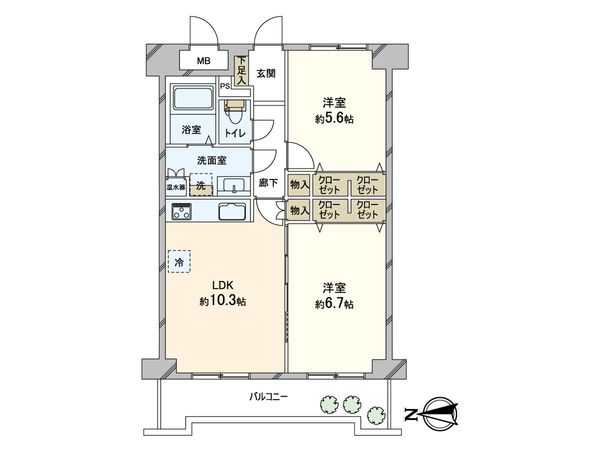 カルム麻生 間取図(平面図)