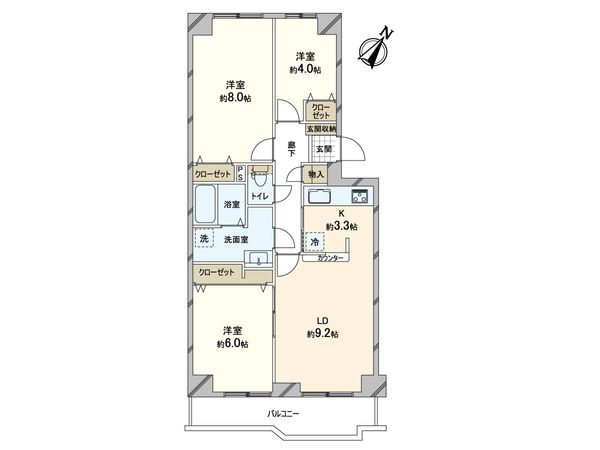 北31条パークマンション 間取図(平面図) 北31条パークマンション 間取図(平面図)