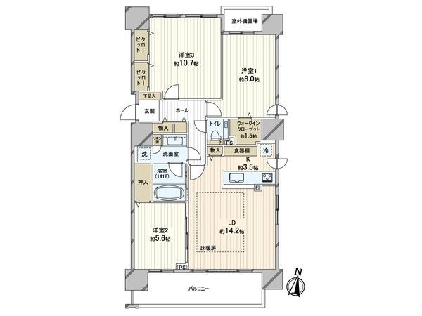 ブランズ北24条イースト 間取図(平面図)
