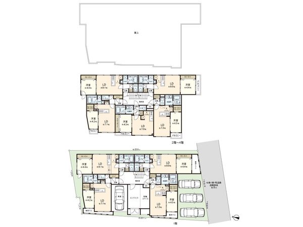 ベラルーチェ水車町 間取図(平面図) ベラルーチェ水車町 間取図(平面図)