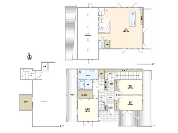 円山西町3丁目 戸建 間取図(平面図) 円山西町3丁目 戸建 間取図(平面図)