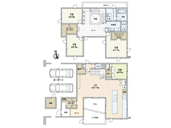 宮の森1条18丁目 戸建 間取図(平面図) 宮の森1条18丁目 戸建 間取図(平面図)