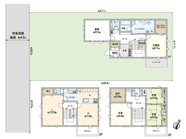 南6条西22丁目 戸建 間取図(平面図)