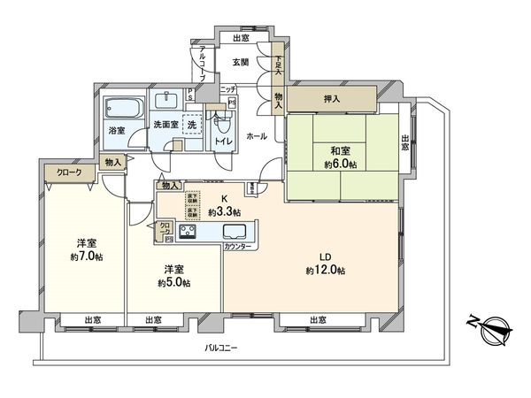 パークハイム南円山 間取図(平面図) パークハイム南円山 間取図(平面図)