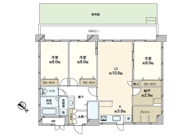 ライオンズマンション旭ケ丘公園 間取図(平面図)