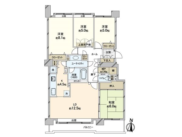 美術館通西シティハウス 間取図(平面図)