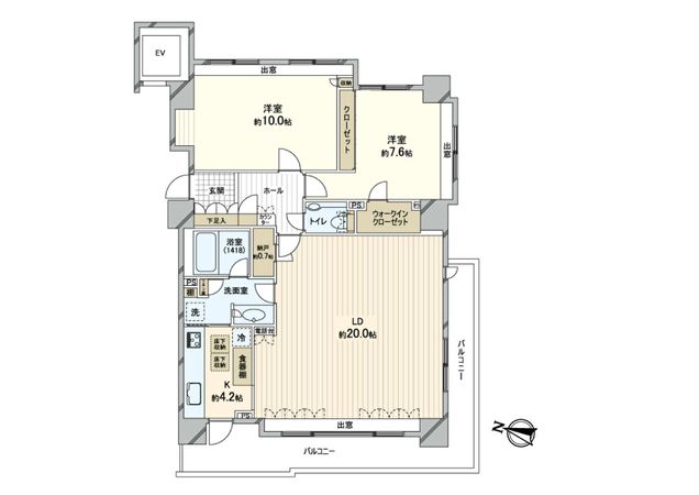 ステイツ円山ブランシェ 間取図(平面図) ステイツ円山ブランシェ 間取図(平面図)