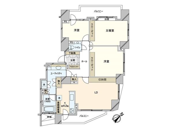 グランリビオ宮の森 間取図(平面図) 間取図(平面図)