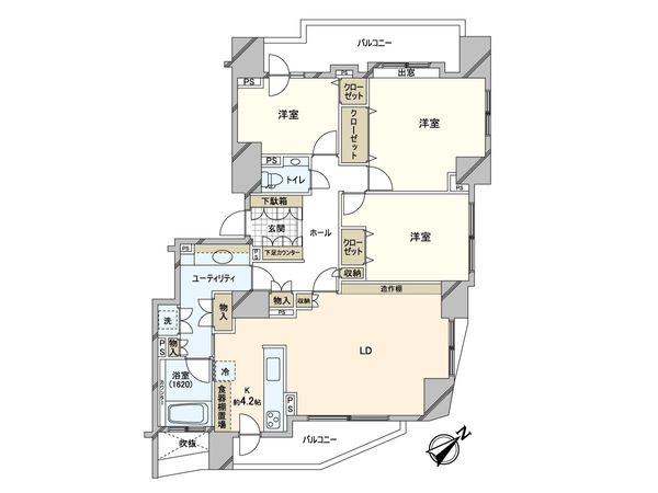 グランリビオ宮の森 間取図(平面図) グランリビオ宮の森 間取図(平面図)