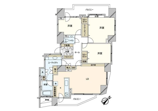 グランリビオ宮の森 間取図(平面図)