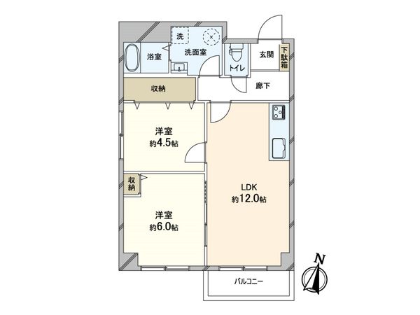 円山後楽園ハイツ 間取図(平面図) 間取図(平面図)