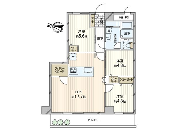 シャンボール円山北町第2 間取図(平面図) 間取図(平面図)