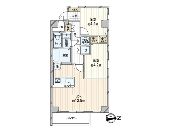 ライオンズマンション宮の森第2 間取図(平面図) ライオンズマンション宮の森第2 間取図(平面図)