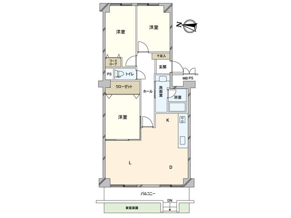 ライオンズマンション旭ヶ丘公園第2 間取図(平面図)