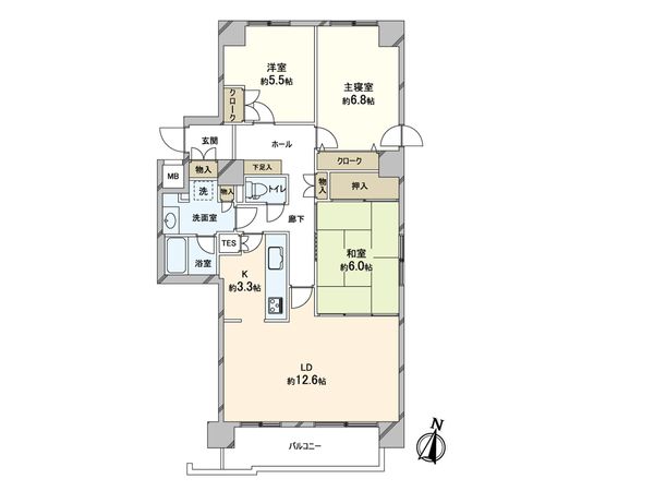円山北二条パークマンション 間取図(平面図) 間取図(平面図)