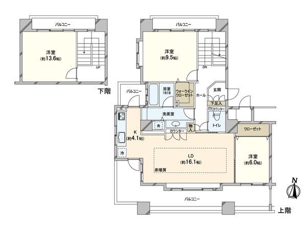 エクセルシオール円山 間取図(平面図) 間取図(平面図)