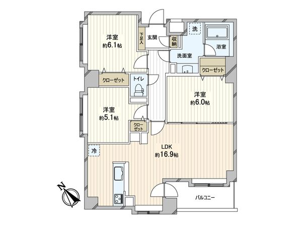 ファミール宮の森2 間取図(平面図) 間取図(平面図)