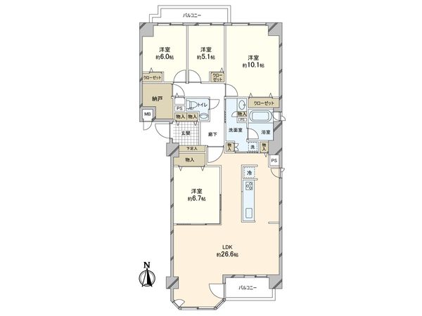 鳥居前シティハウス 間取図(平面図) 間取図(平面図)