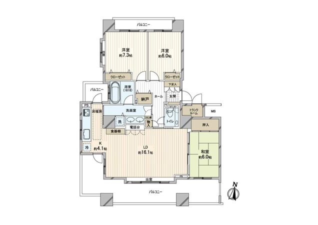 エクセルシオール円山 間取図(平面図)