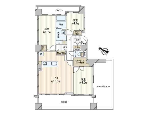 ダイアパレスザ・ワンハンドレットシティ旭ヶ丘 間取図(平面図) 間取図(平面図)