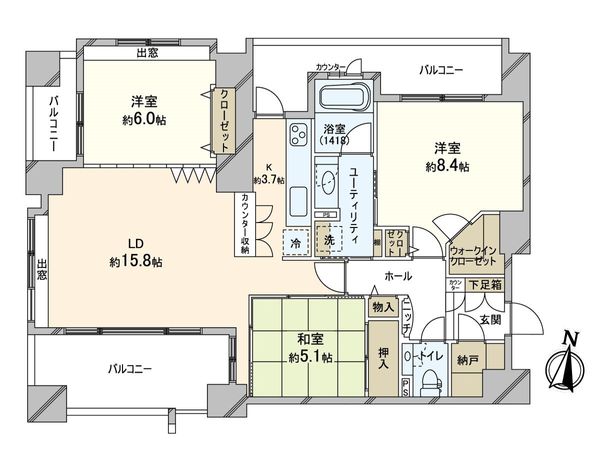 ヴェルビュ円山神宮通 間取図(平面図) ヴェルビュ円山神宮通 間取図(平面図)
