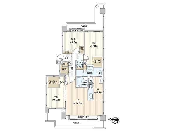 円山南6条シティハウス 間取図(平面図)