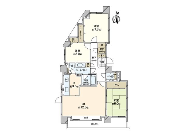 円山7条シティハウス 間取図(平面図)