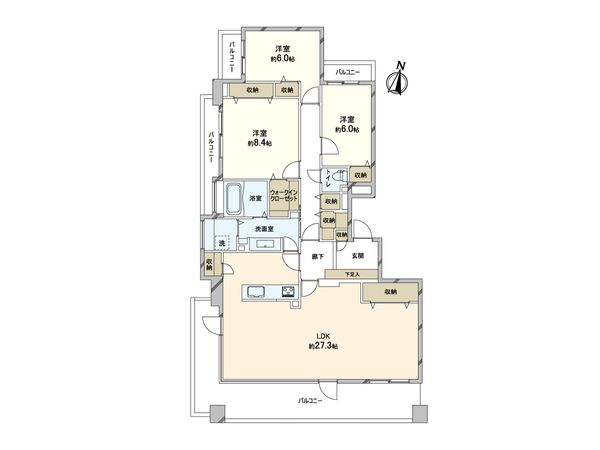 ライオンズヴィアーレ円山南四条 間取図(平面図)