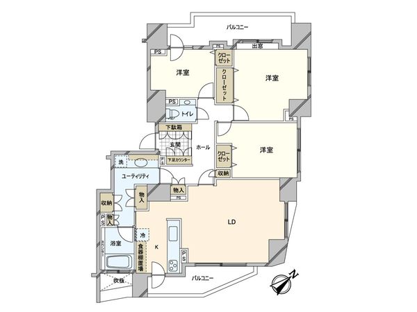 グランリビオ宮の森 間取図(平面図)