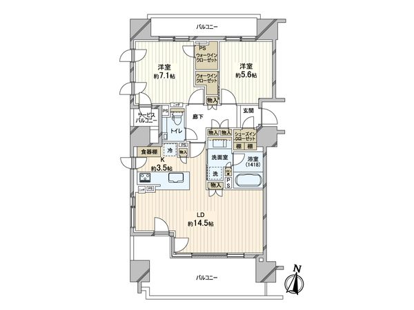 シティタワーズ円山 SIDE A 間取図(平面図)