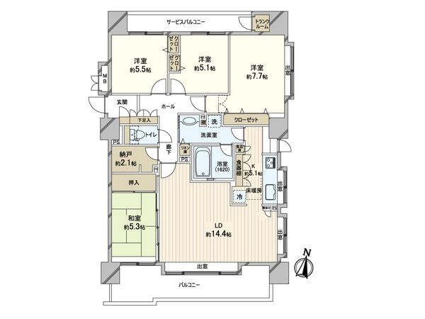 パールコート表参道 間取図(平面図) パールコート表参道 間取図(平面図)
