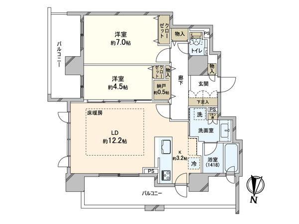 アルビオガーデン円山 間取図(平面図) アルビオガーデン円山 間取図(平面図)