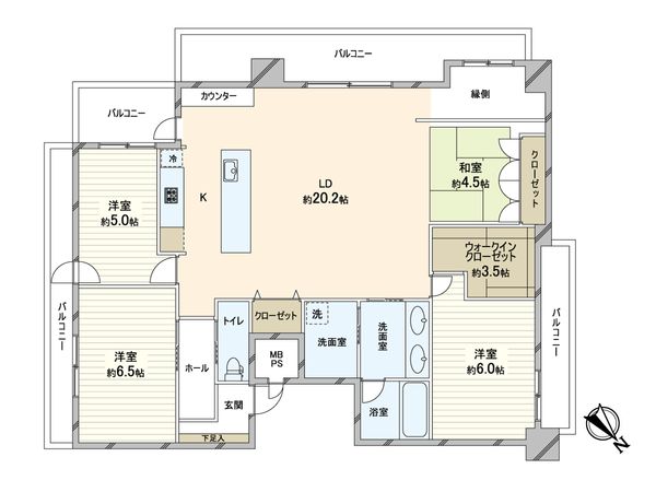ライオンズマンション旭ヶ丘中央 間取図(平面図) ライオンズマンション旭ヶ丘中央 間取図(平面図)