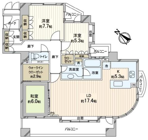 グランファーレ円山公園南 間取図(平面図)