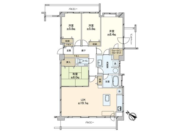 ル・ケレス南円山 間取図(平面図) 間取図(平面図)