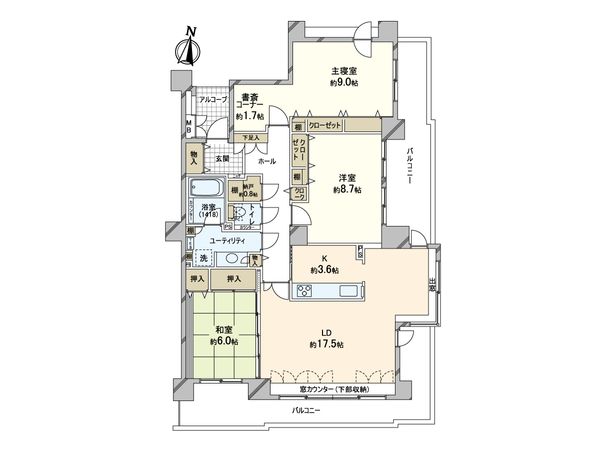 ドミール円山北2条 間取図(平面図)