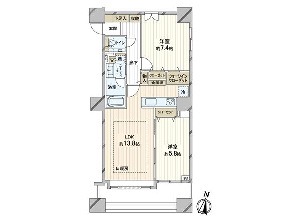 ラ・クラッセ札幌ステーションテラス 間取図(平面図)