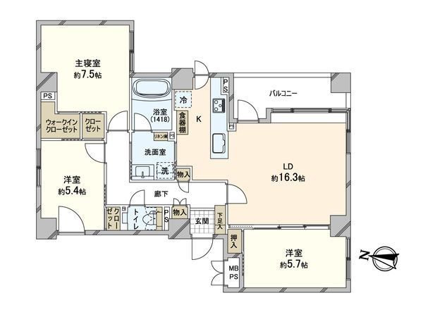 ラ・クラッセ札幌ステーションプラス 間取図(平面図) ラ・クラッセ札幌ステーションプラス 間取図(平面図)